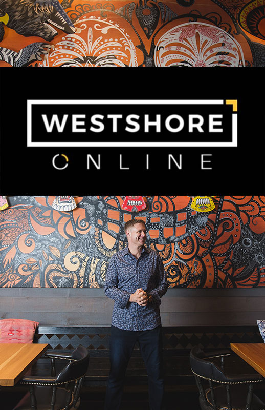 Matt standing in background with Westshore Online Link